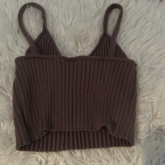 Cute Nia Brown Crop Top - Picture 6 of 6